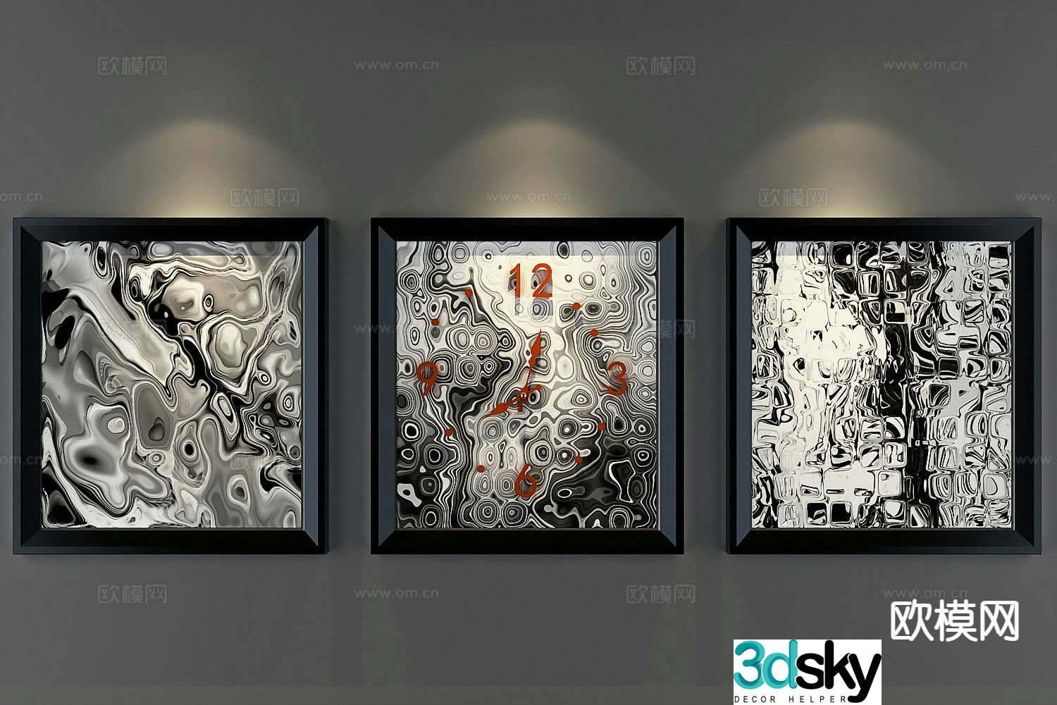 Decorative painting art painting hanging painting 3d model