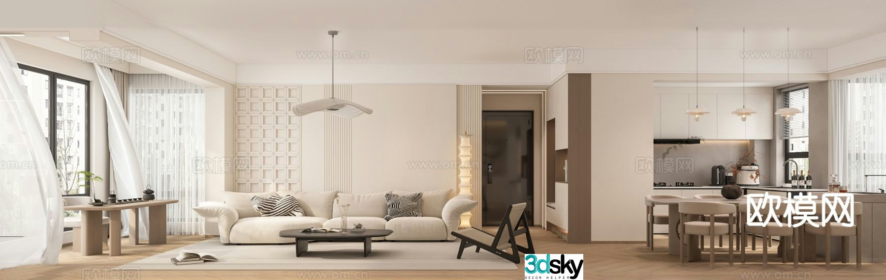 Cream Fengke restaurant 3d model