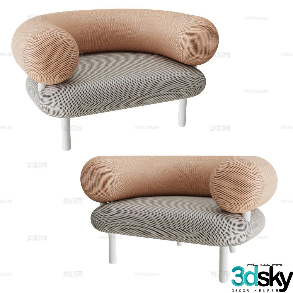 Sifas modern chair lounge chair 3d model