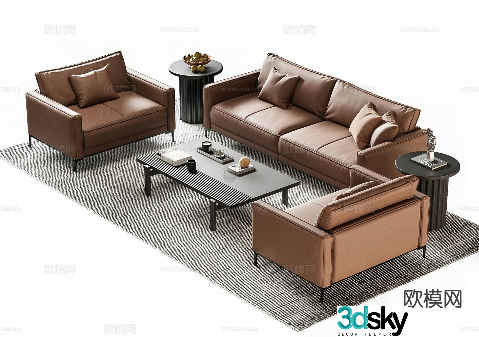 Modern sectional sofa 3d model