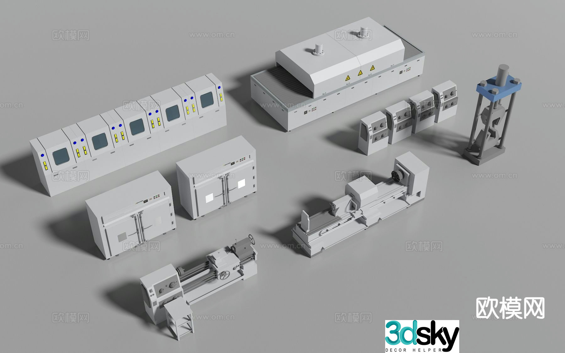 Modern industrial equipment factory equipment 3d model