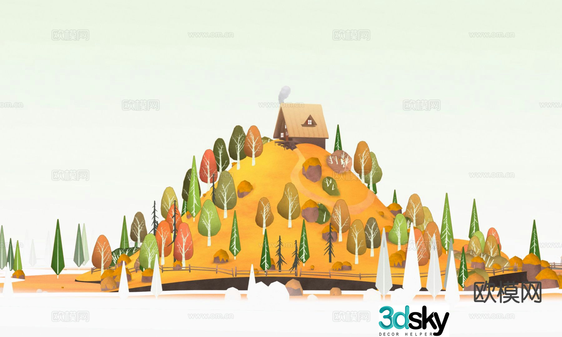 peaks mountains mountains 3d model