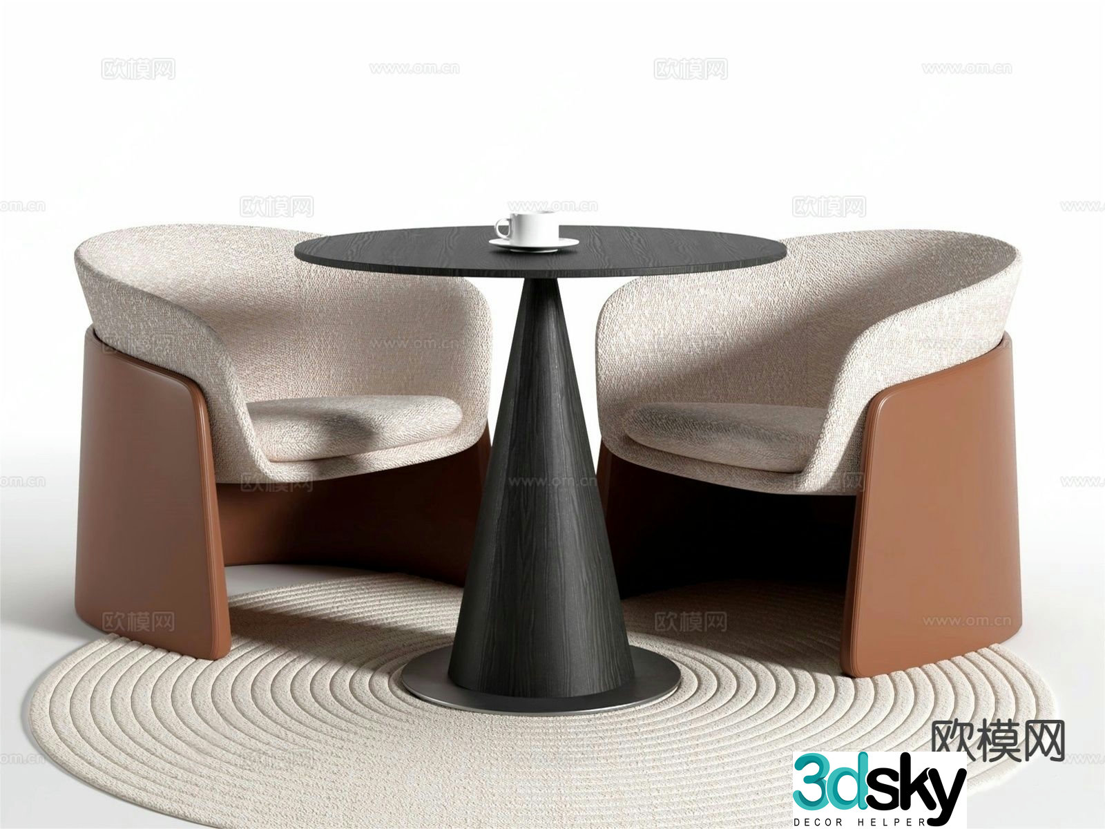 Leisure tables and chairs Negotiation tables and chairs 3d model