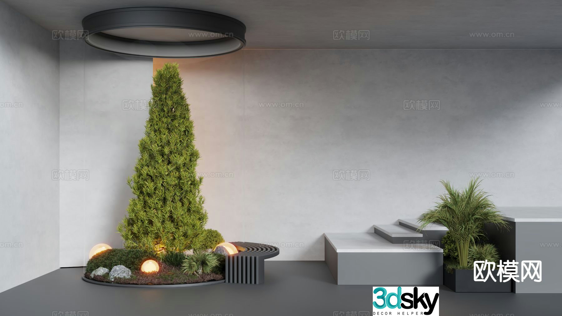 Plant pile landscaping landscape sketch 3D model