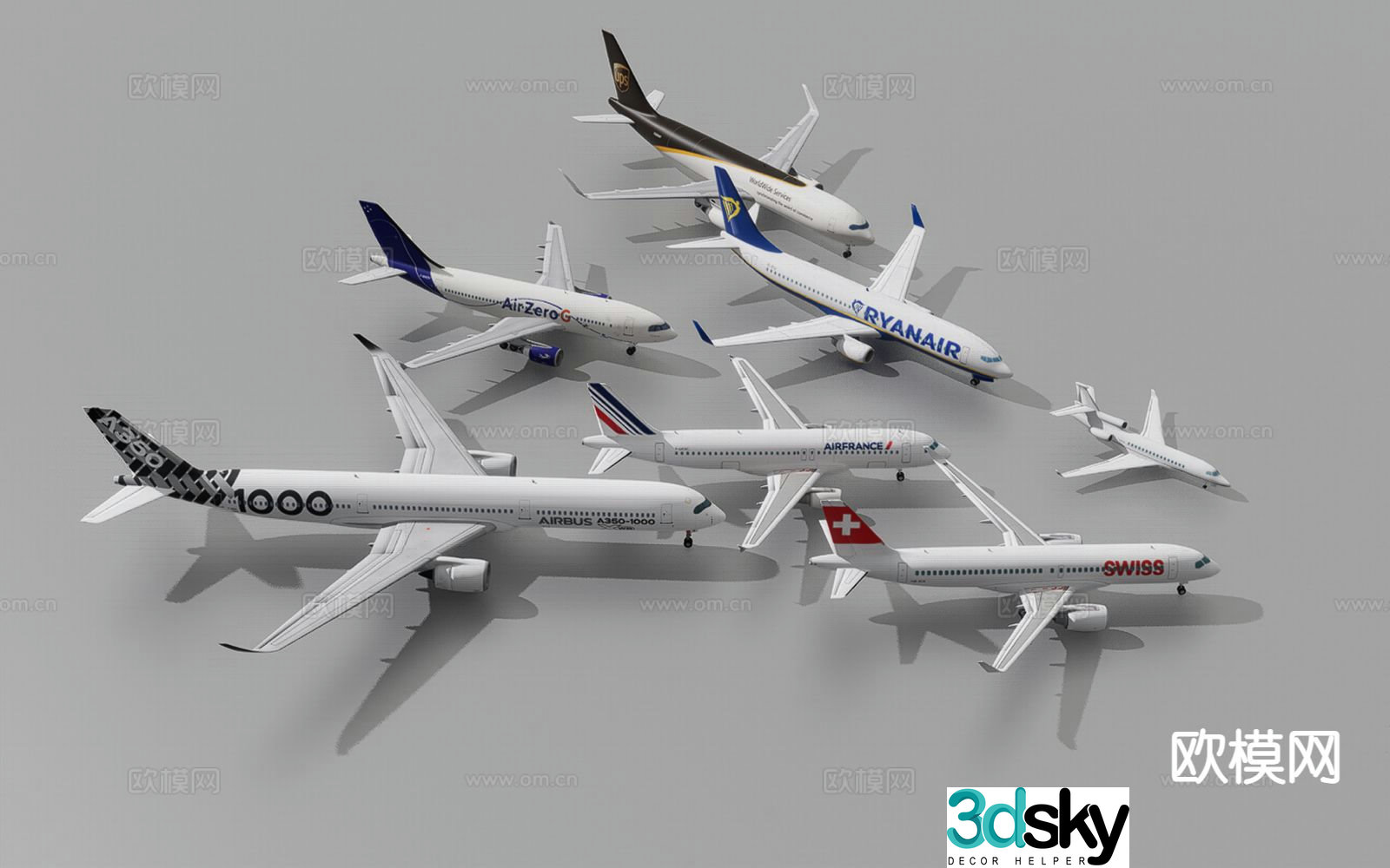 boeing airplane airliner 3d model