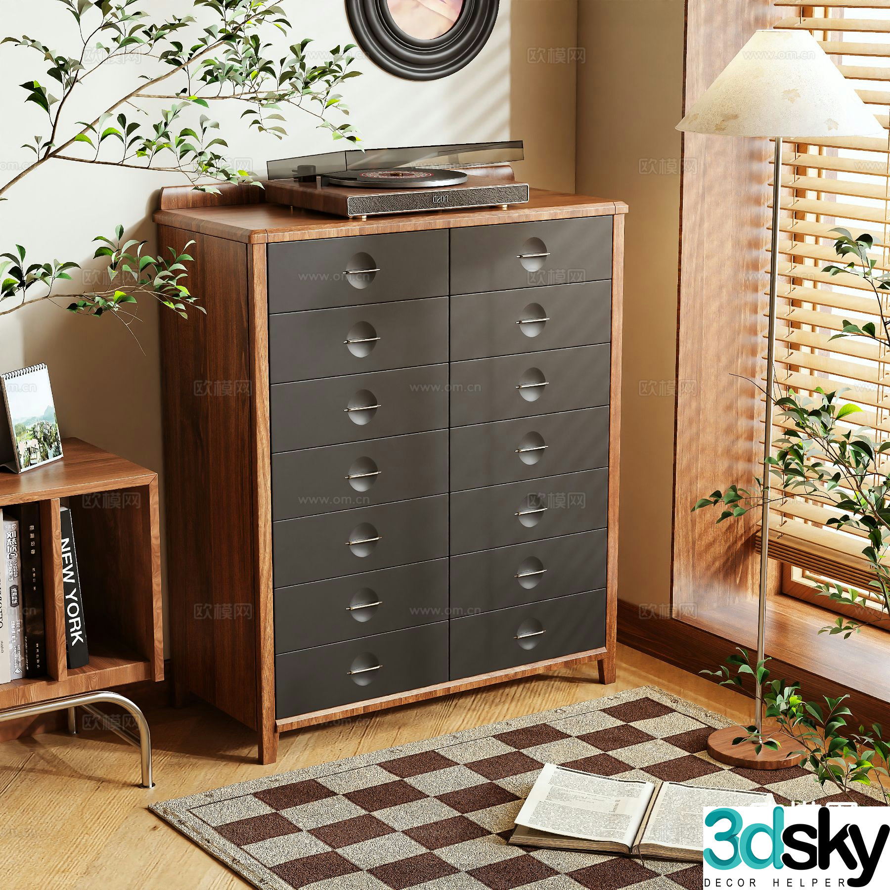 Medieval style chest of drawers chest of drawers 3D model