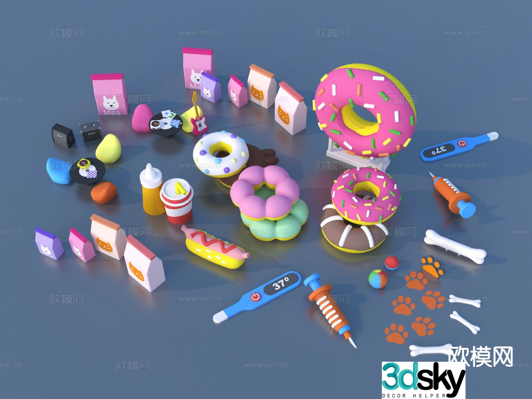 Cartoon toys toy sketch 3d model