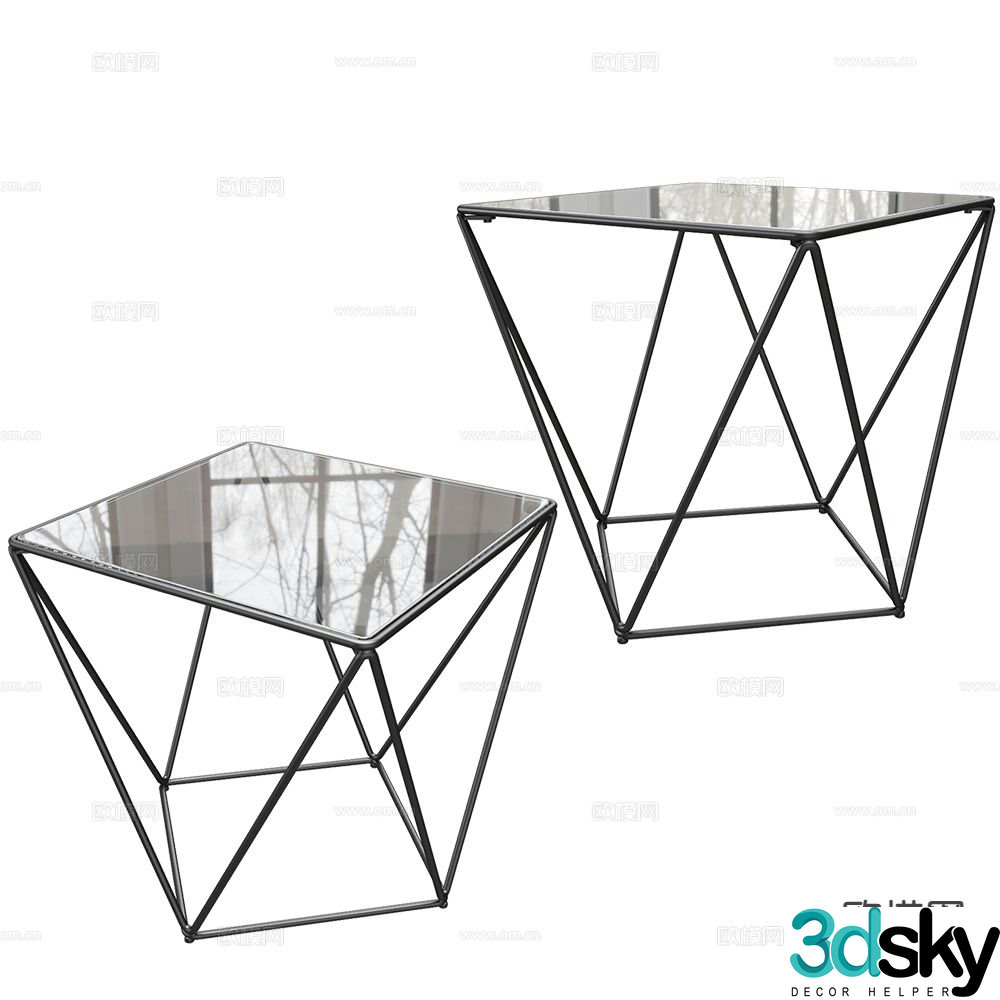 Prostoria modern side table corner table table table 3d model
