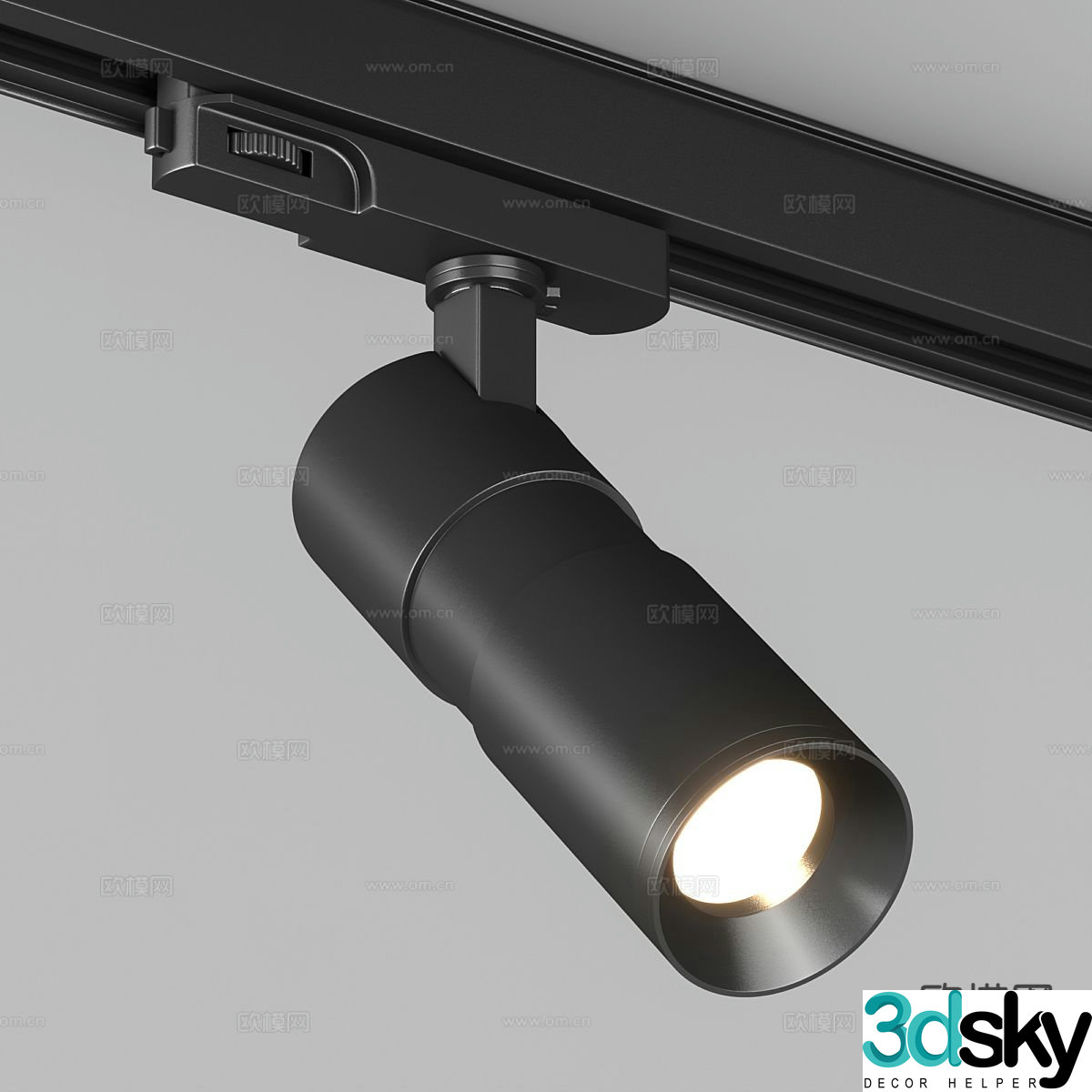 Modern downlight track spotlight 3d model
