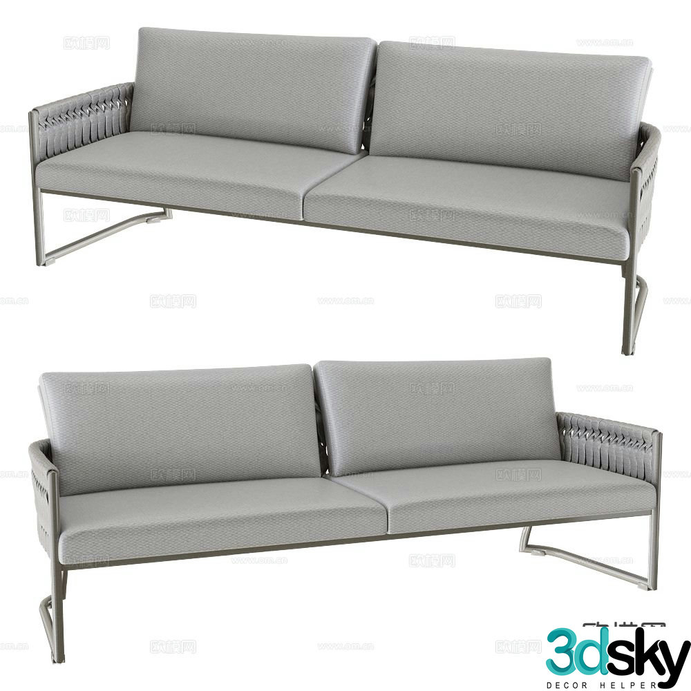 Sifas modern love seat 3d model