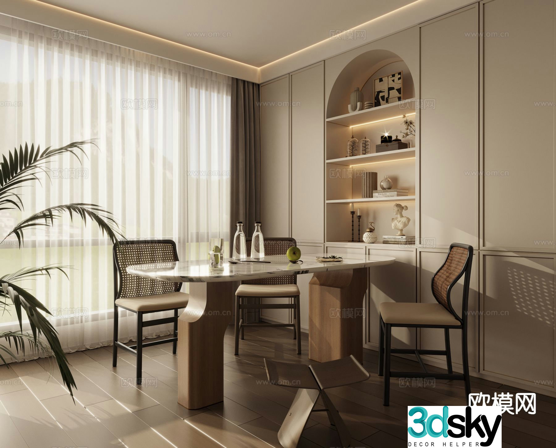 French Chinese restaurant 3D model