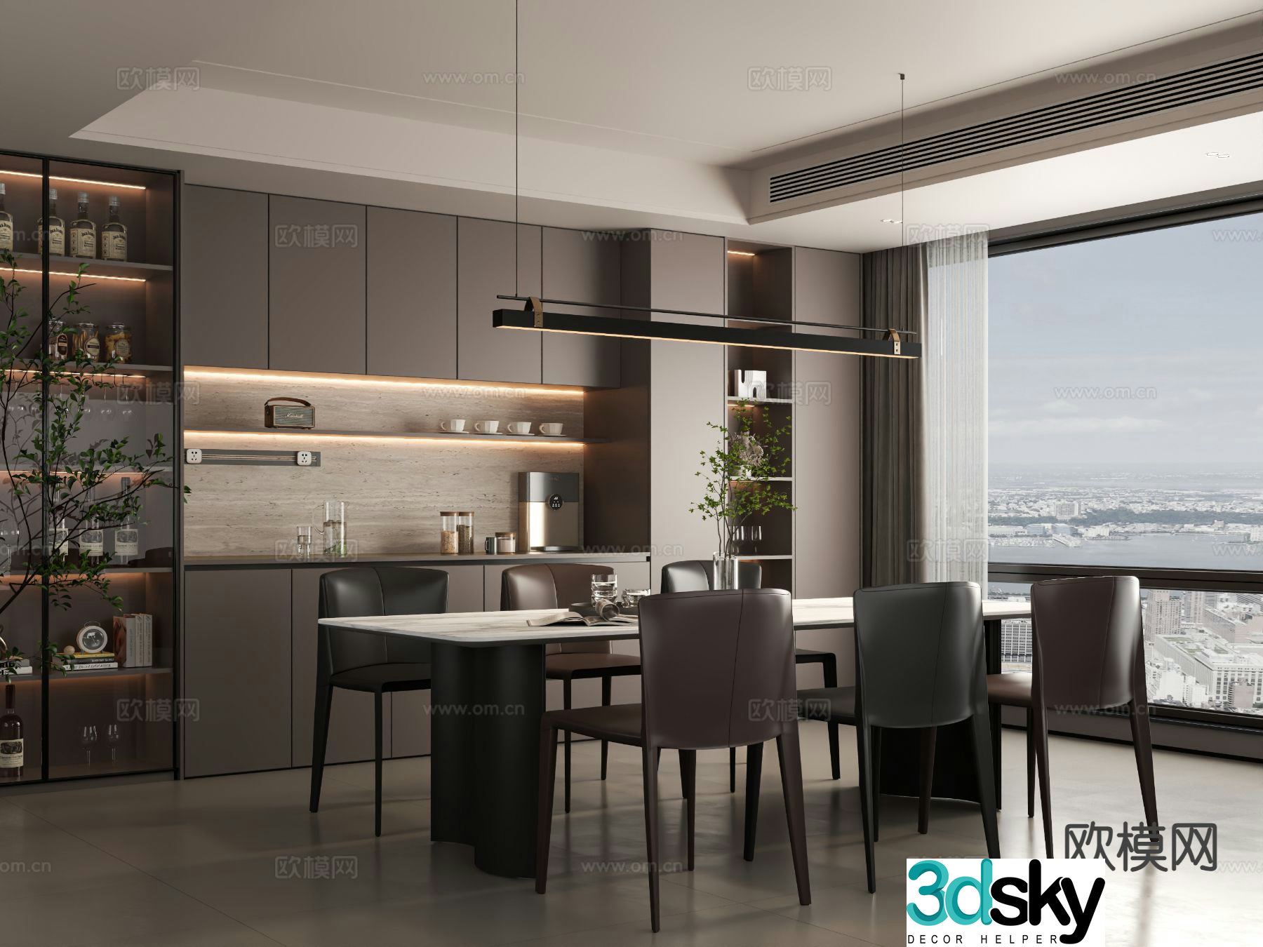 Italian restaurant 3d model