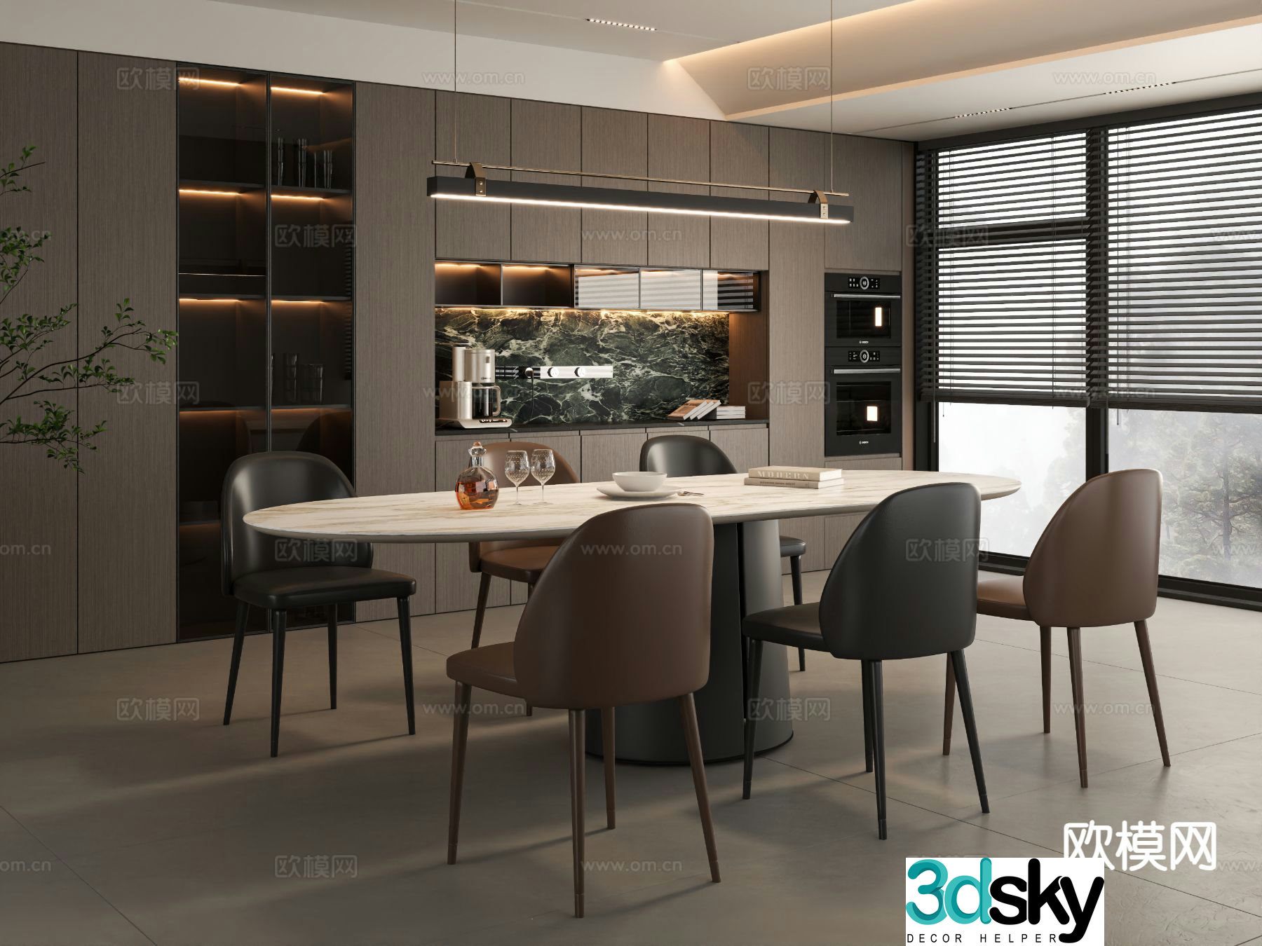 Italian restaurant 3d model