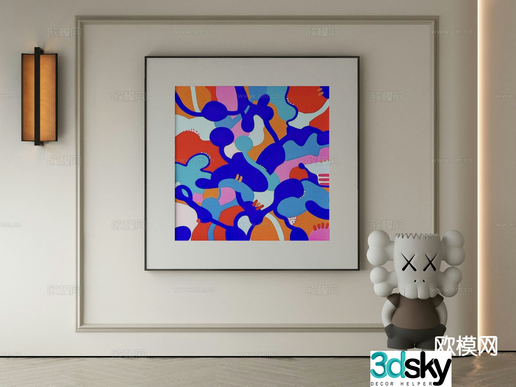 Decorative painting art painting hanging painting 3d model