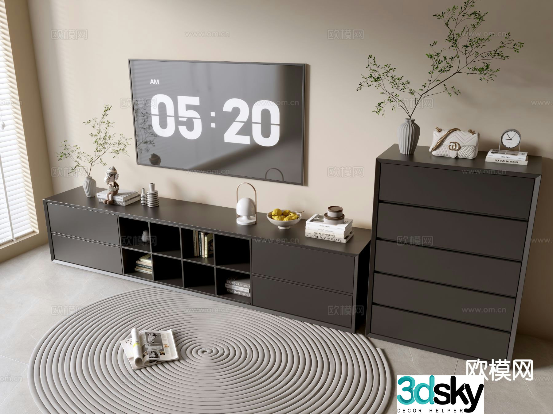Modern TV cabinet 3d model