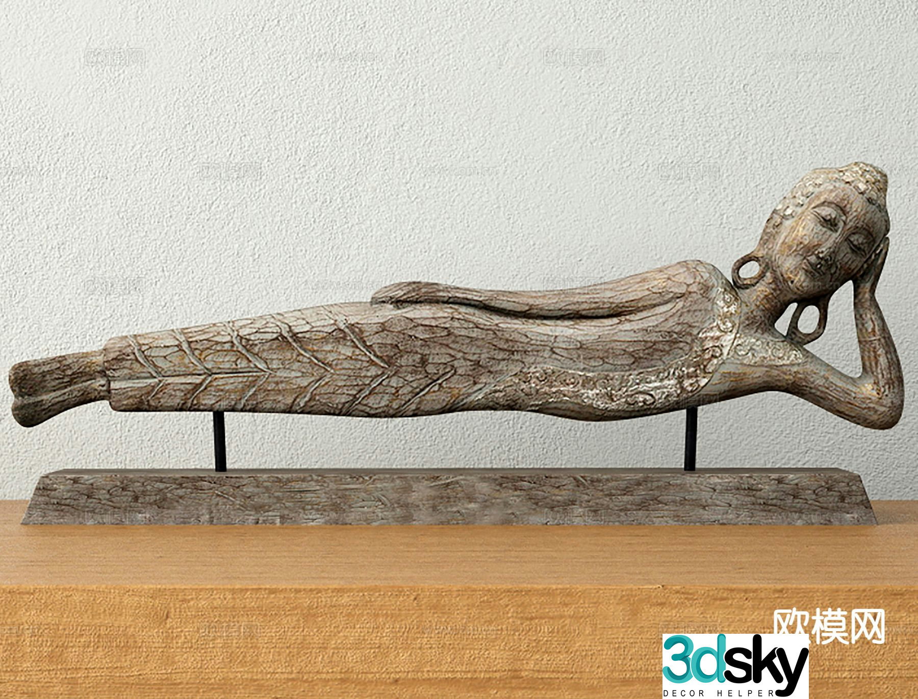 Wabi-sabi sculpture doll sculpture handicraft ornaments 3D model