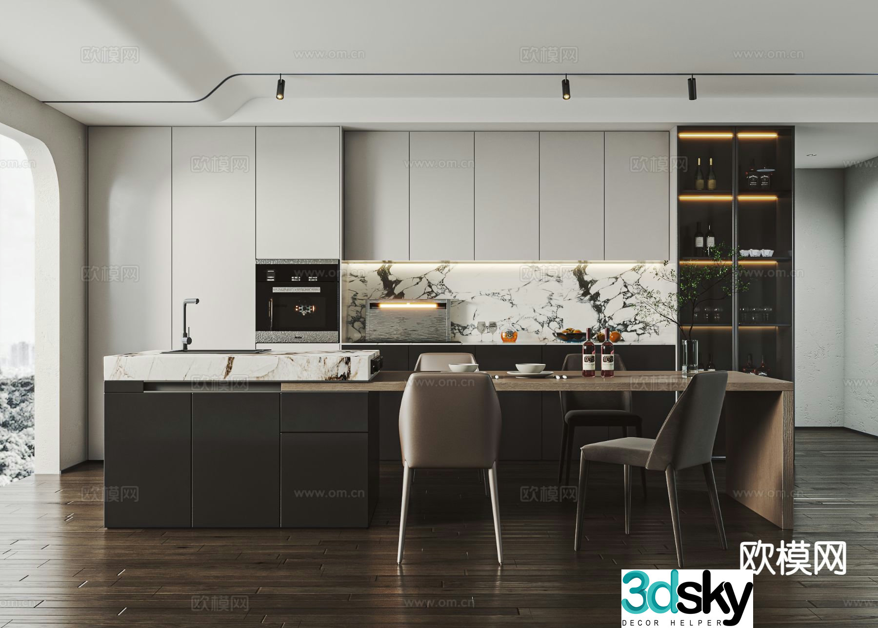 Italian island restaurant 3d model