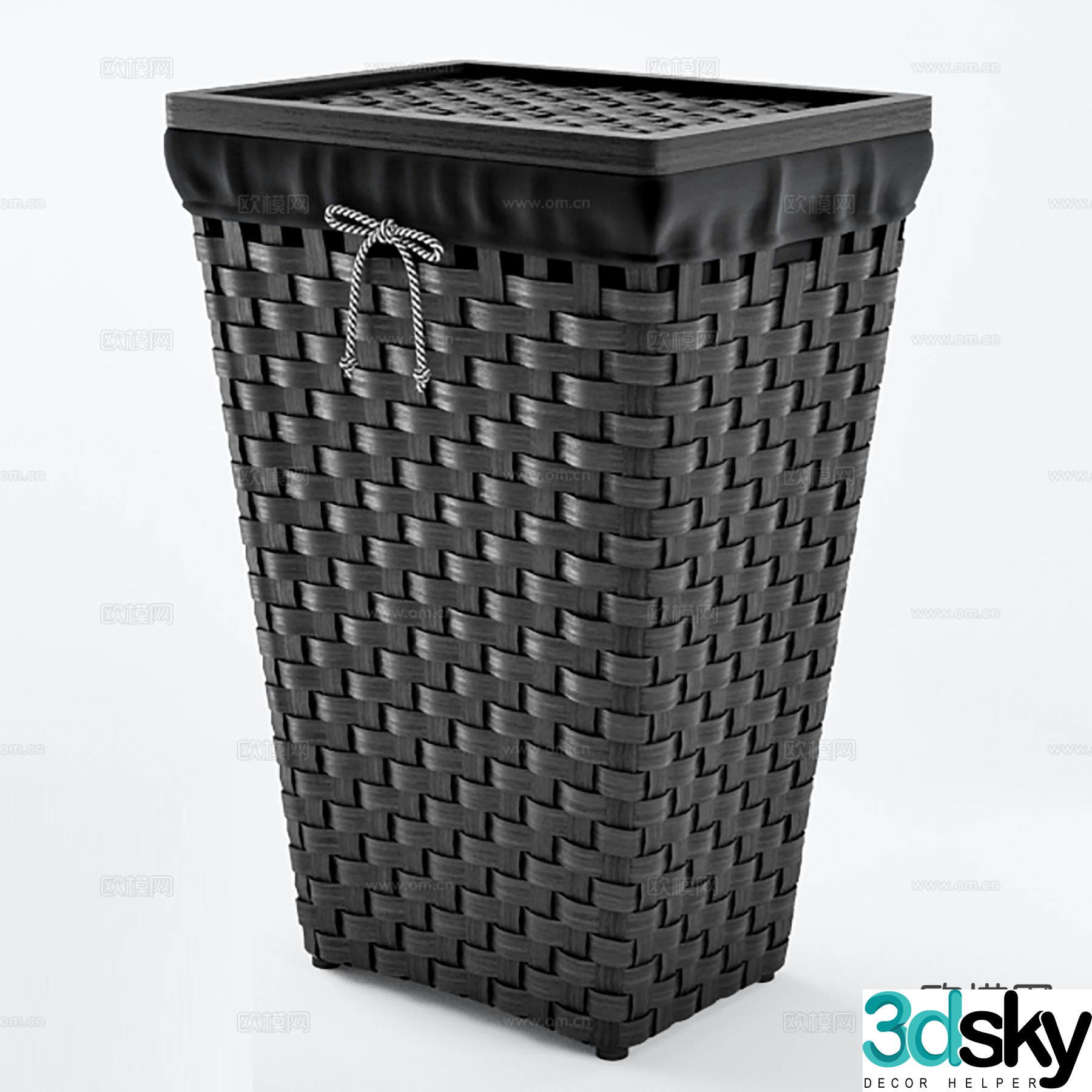 Modern backpack dirty clothes basket 3d model