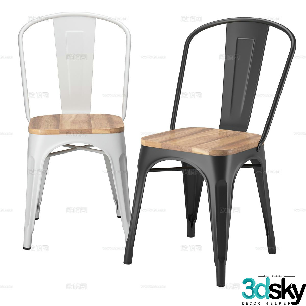 Modern chair dining chair 3d model