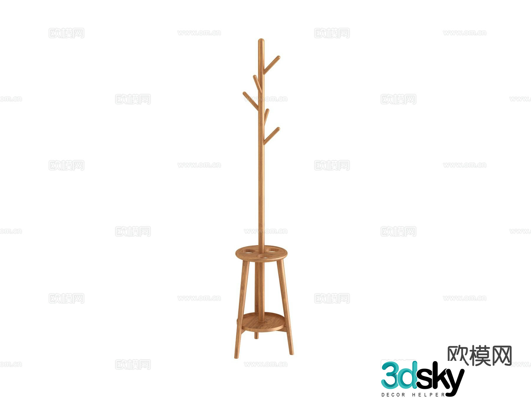 Nordic coat rack 3d model