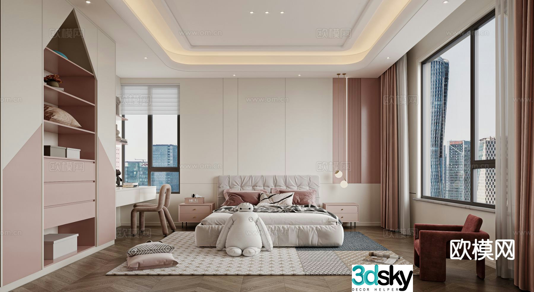 Modern children’s room children’s room daughter’s room 3D model
