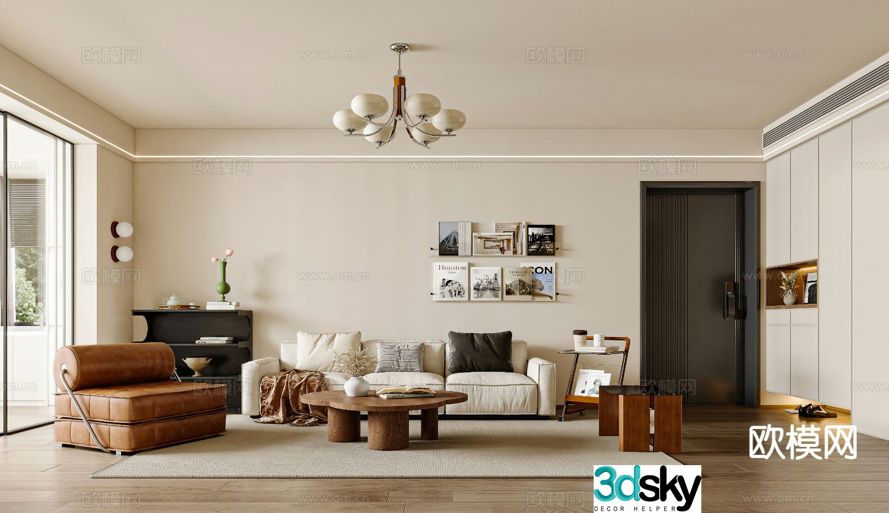 Medieval style living room 3D model