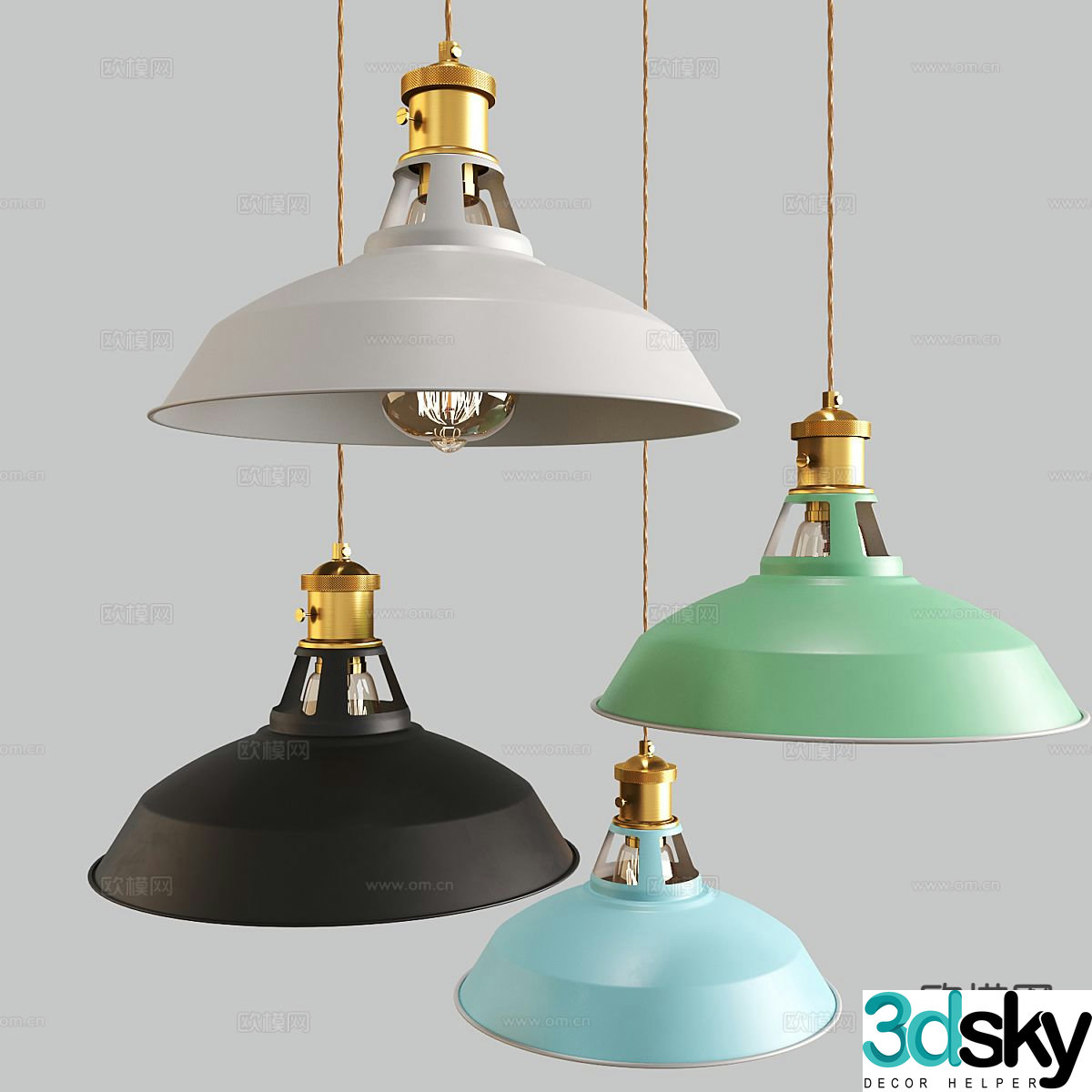 Bedside small chandelier 3d model