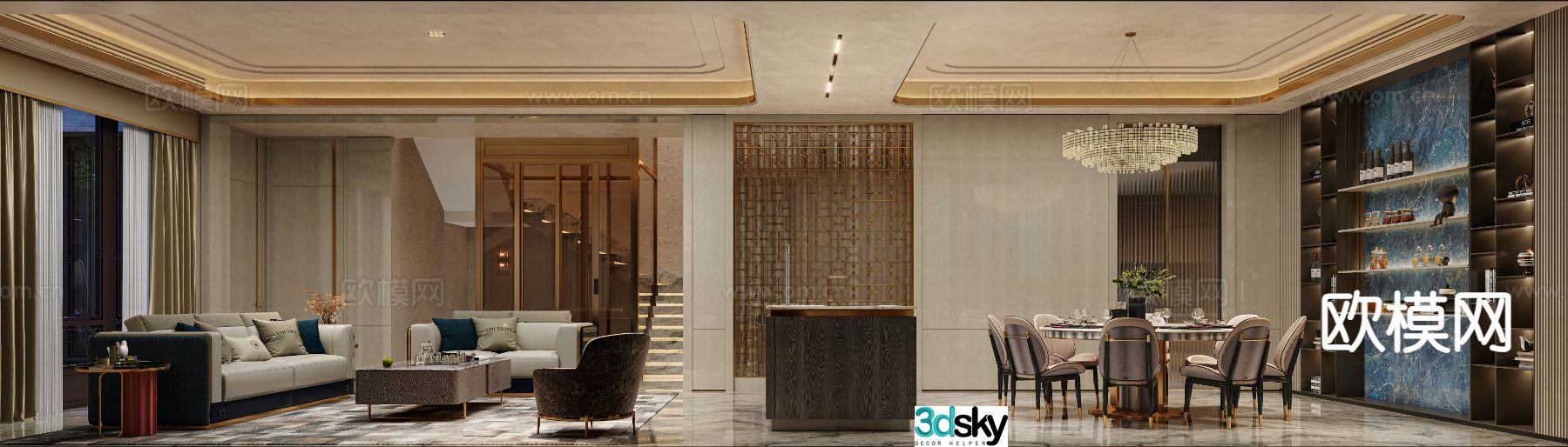 New Chinese restaurant 3D model