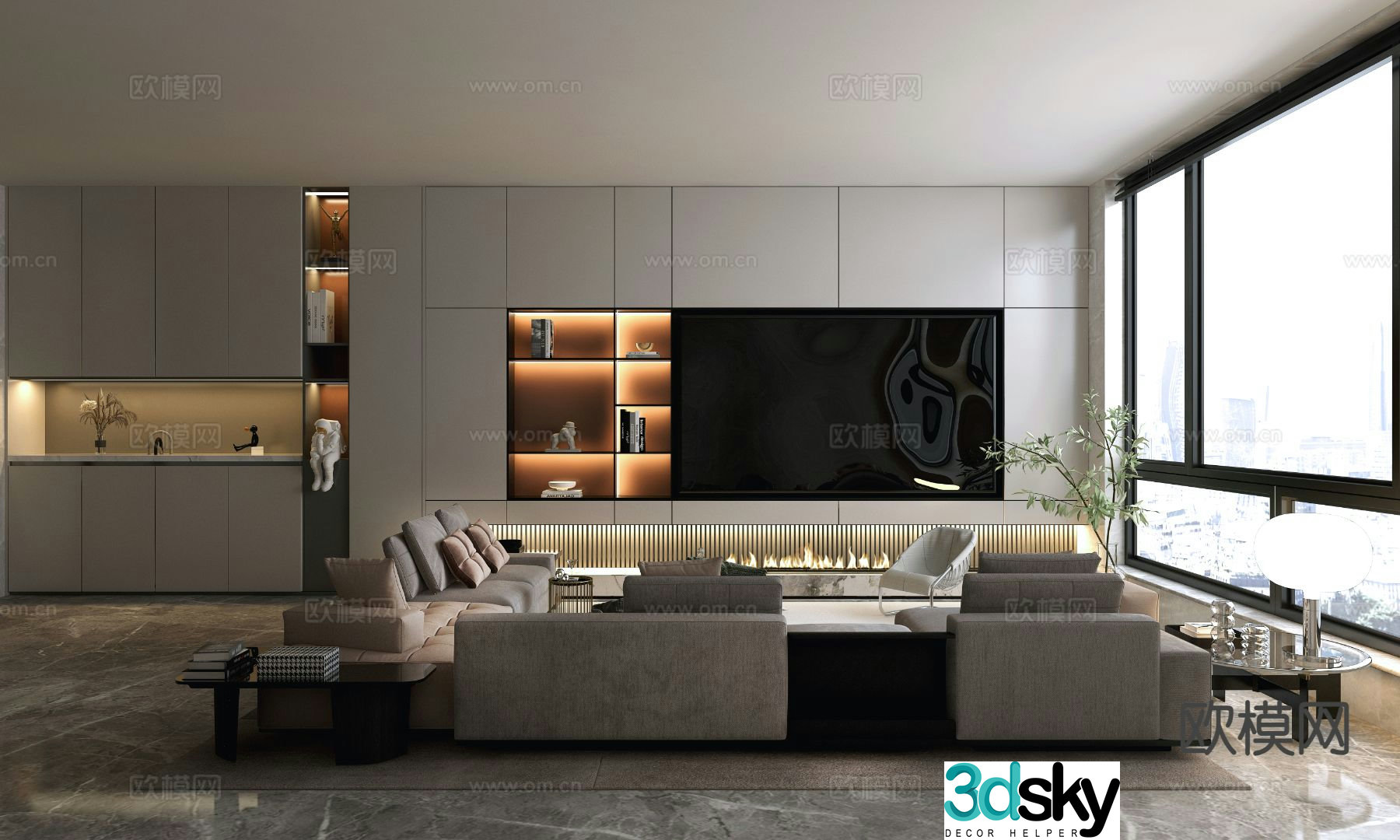 Italian living room 3d model