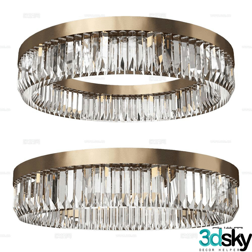Patrizia light luxury ceiling lamp hall lamp 3d model