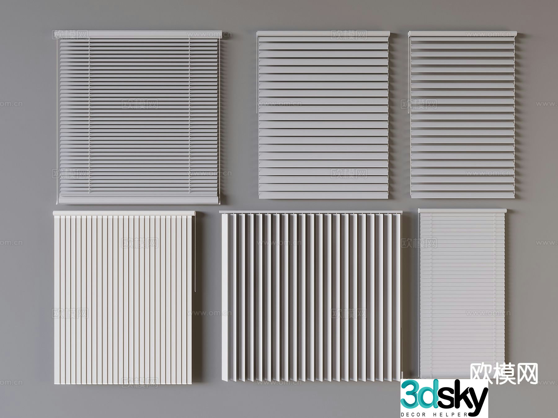 Venetian blinds roller blinds lifting curtains curtain 3d model