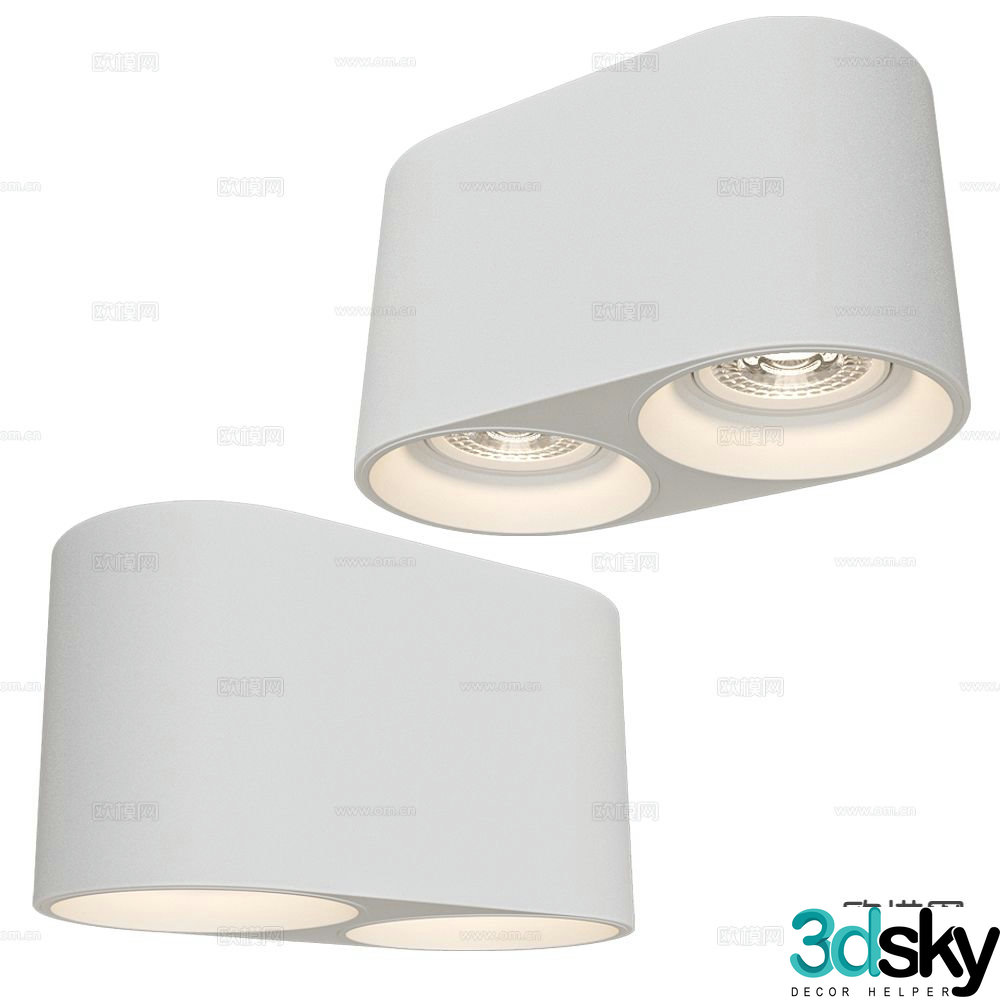 DENKIRS double row downlight spotlight 3d model