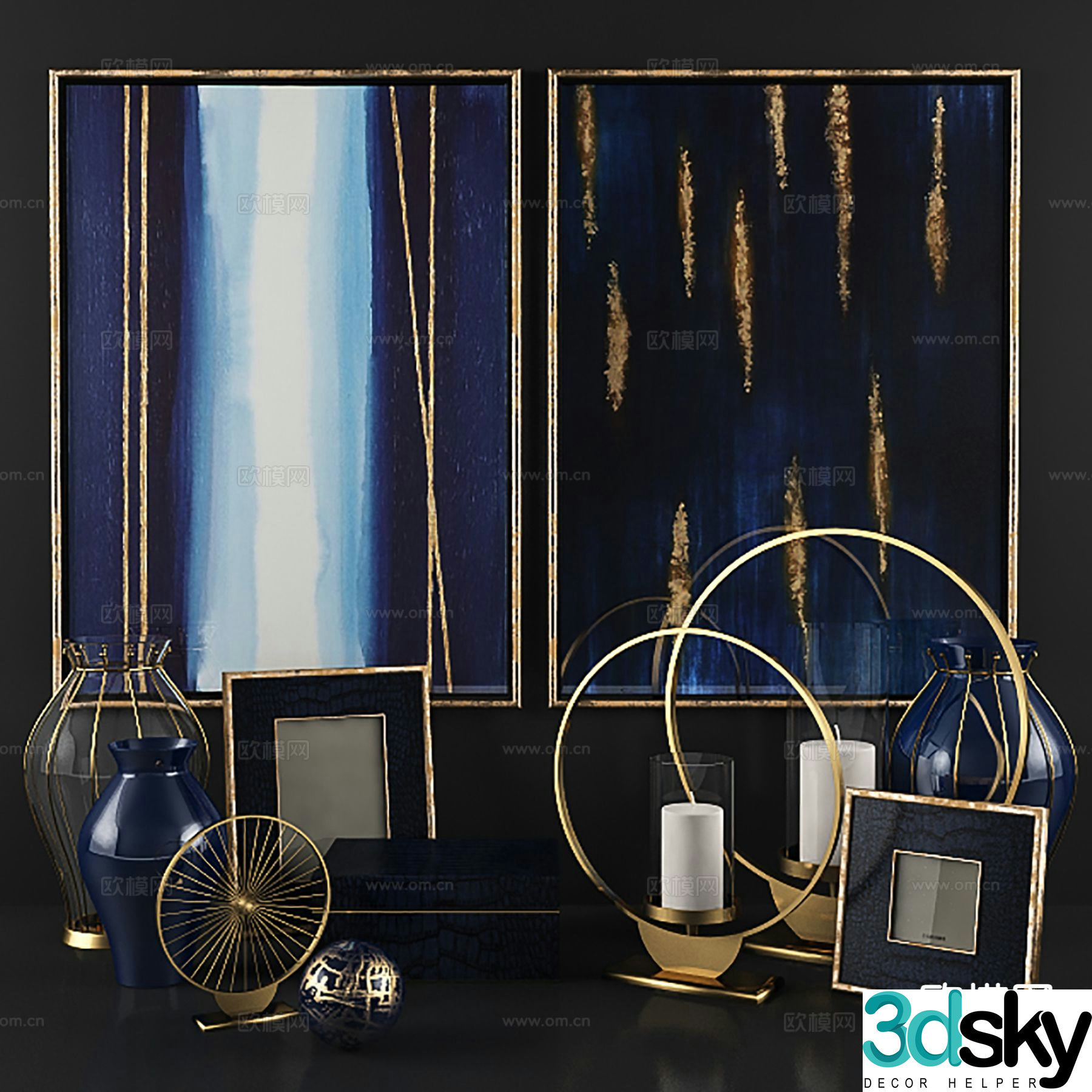 Light luxury decorations desktop decorations handicrafts 3D models