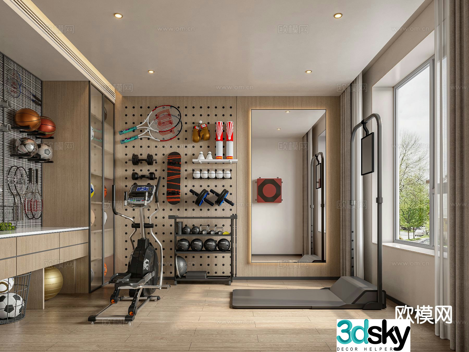 Home gym 3d model