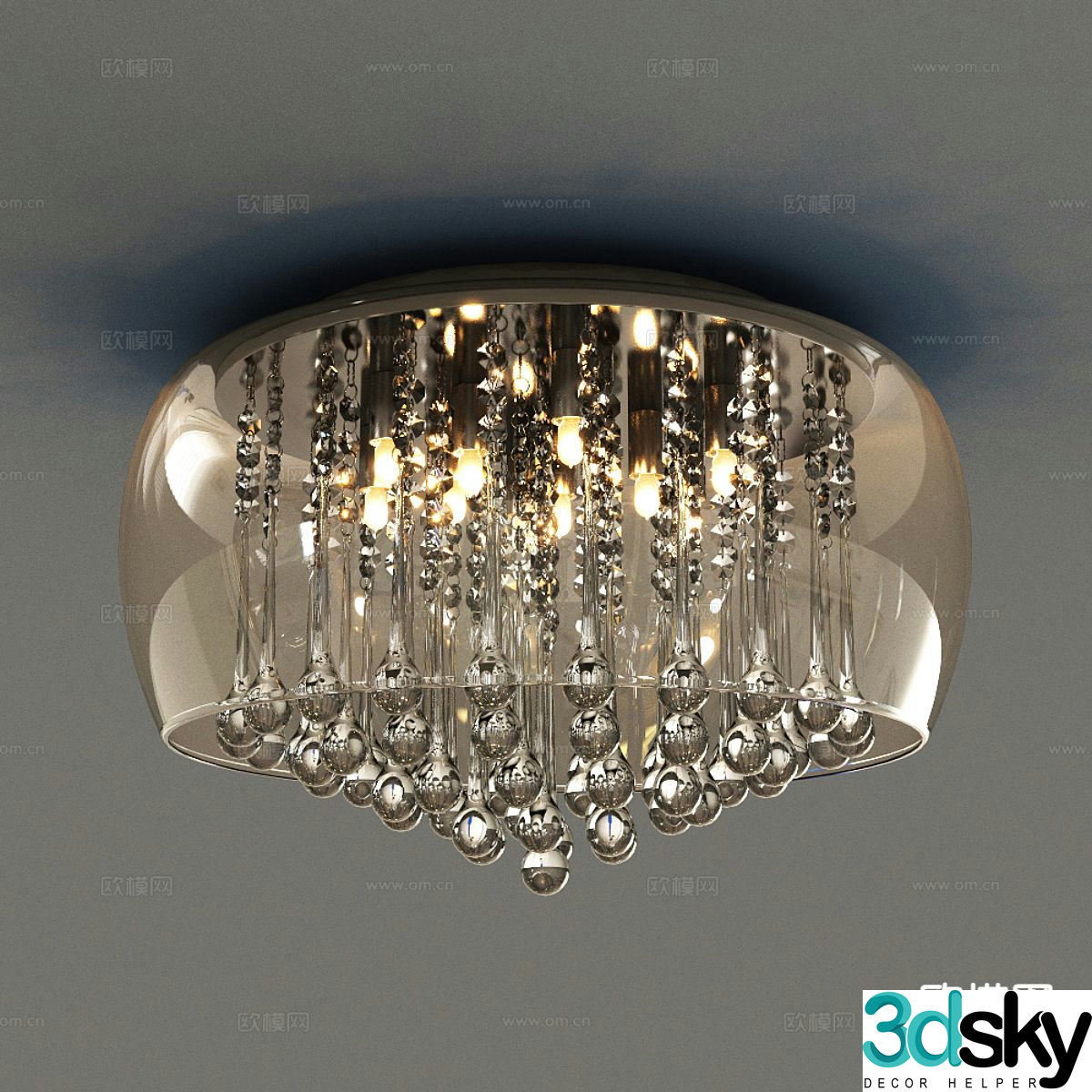 Light luxury ceiling lamp living room lamp 3d model