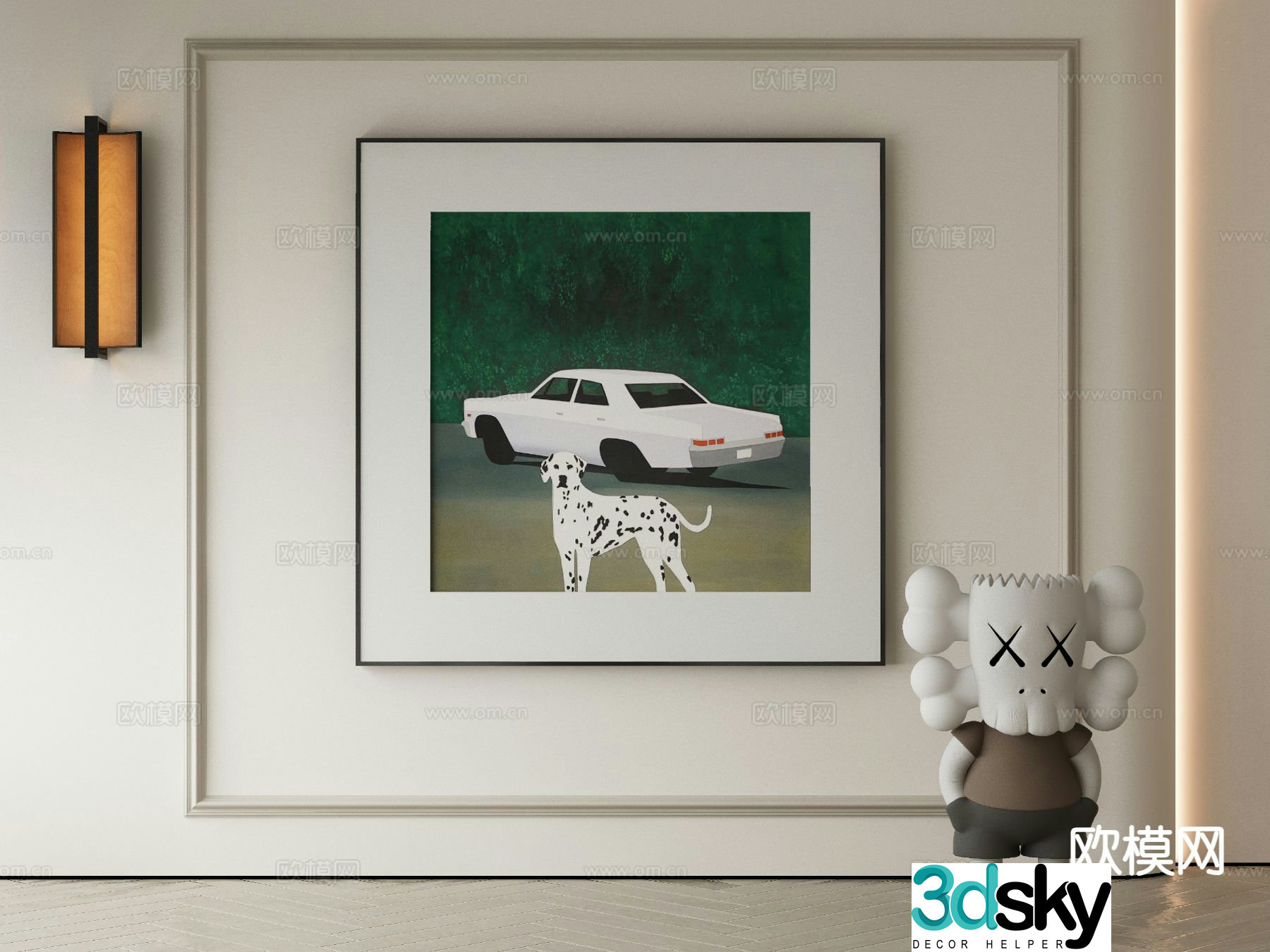 Decorative painting art painting hanging painting 3d model