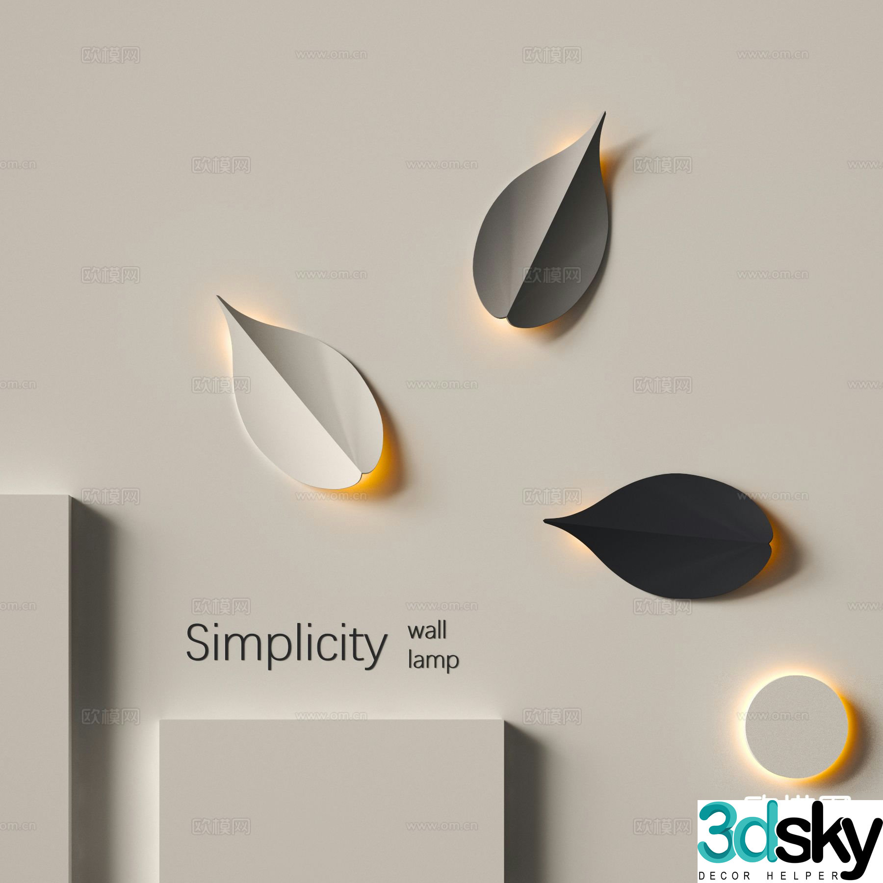 Modern creative wall lamp personalized wall lamp 3d model