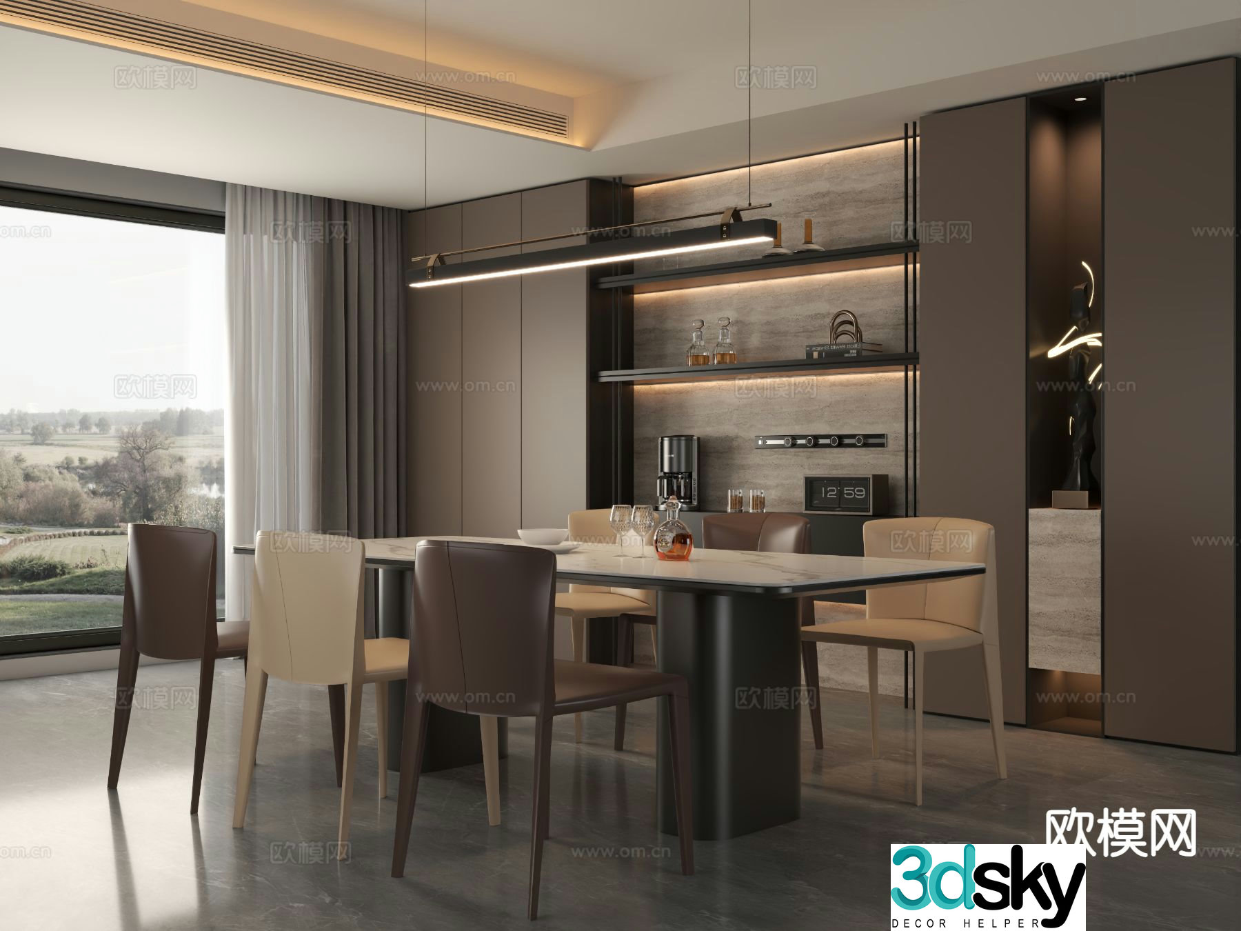 Italian restaurant 3d model