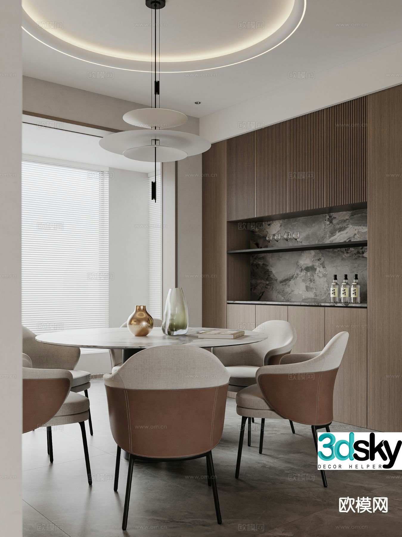 Modern restaurant 3d model