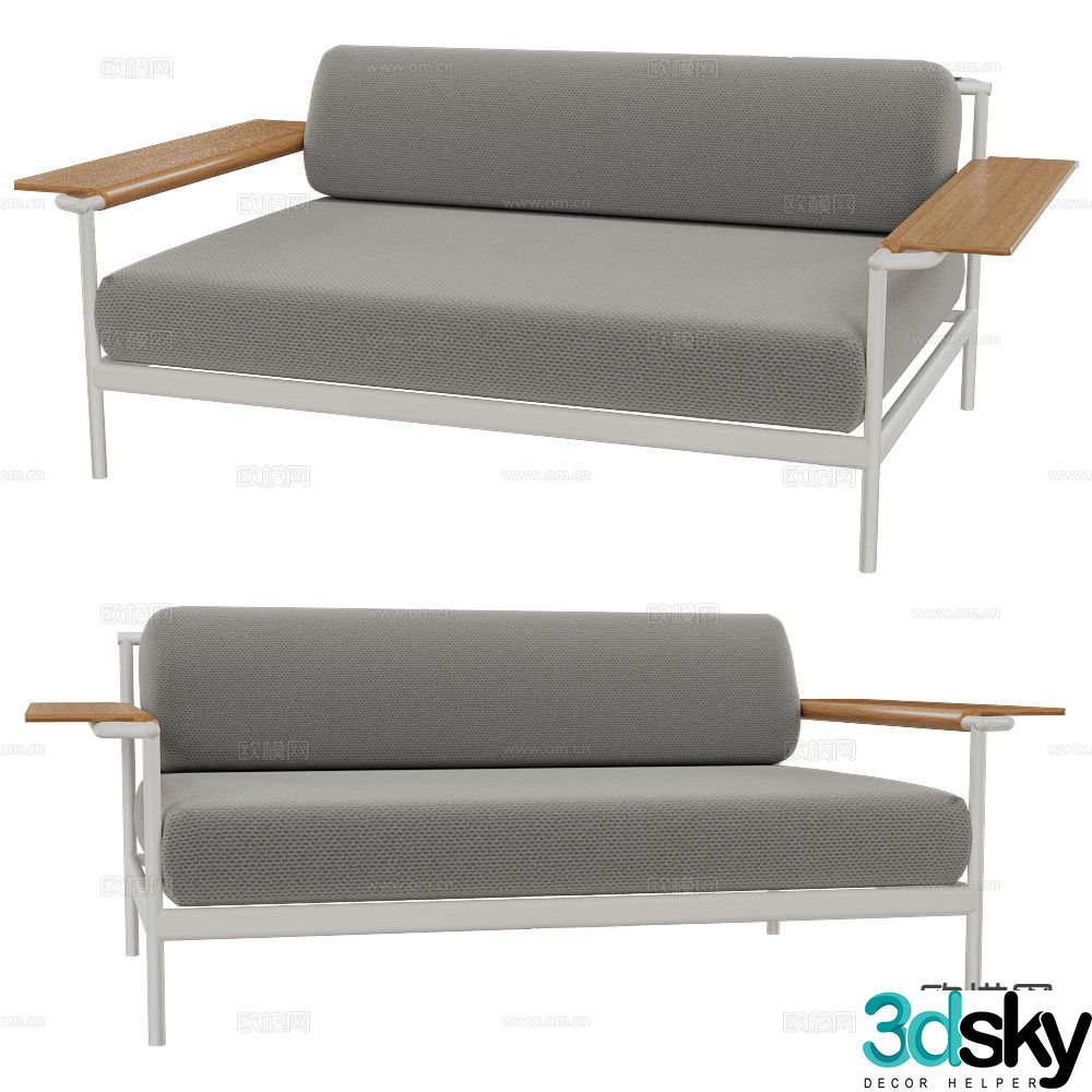 Sifas modern love seat 3d model