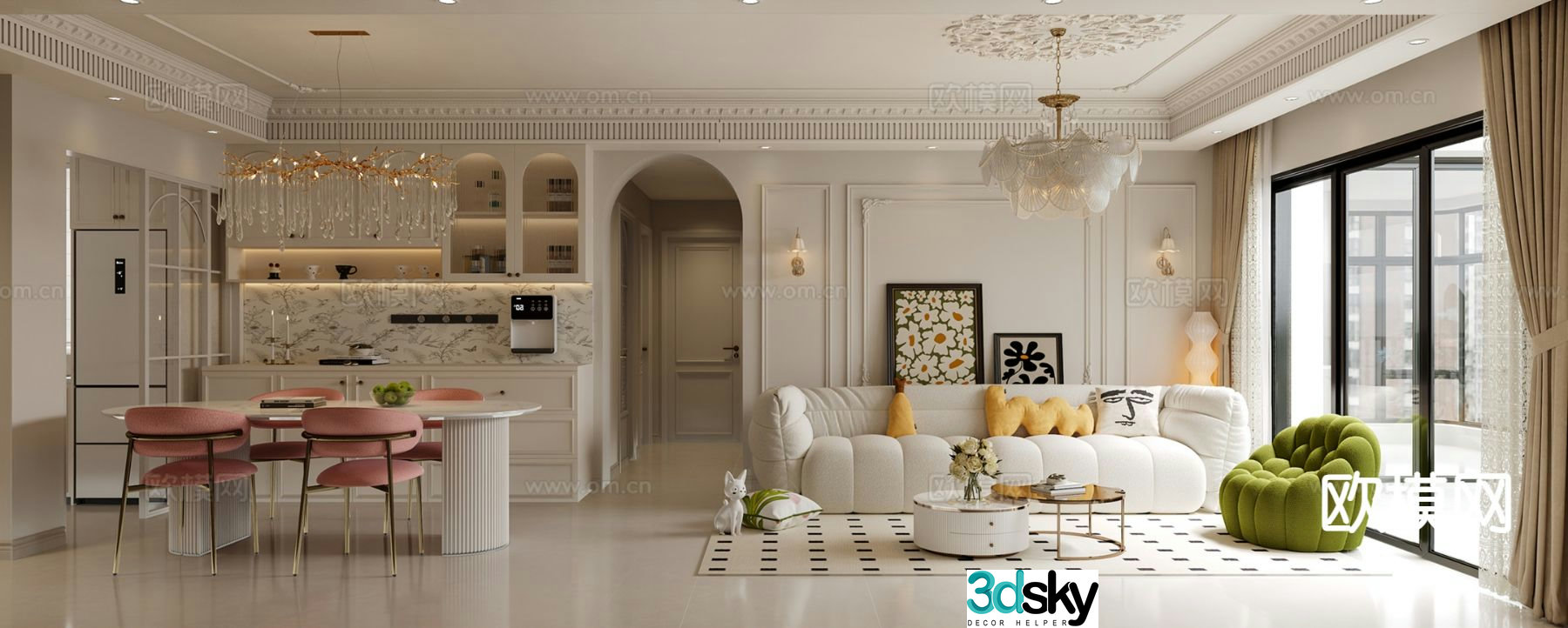 French restaurant 3d model