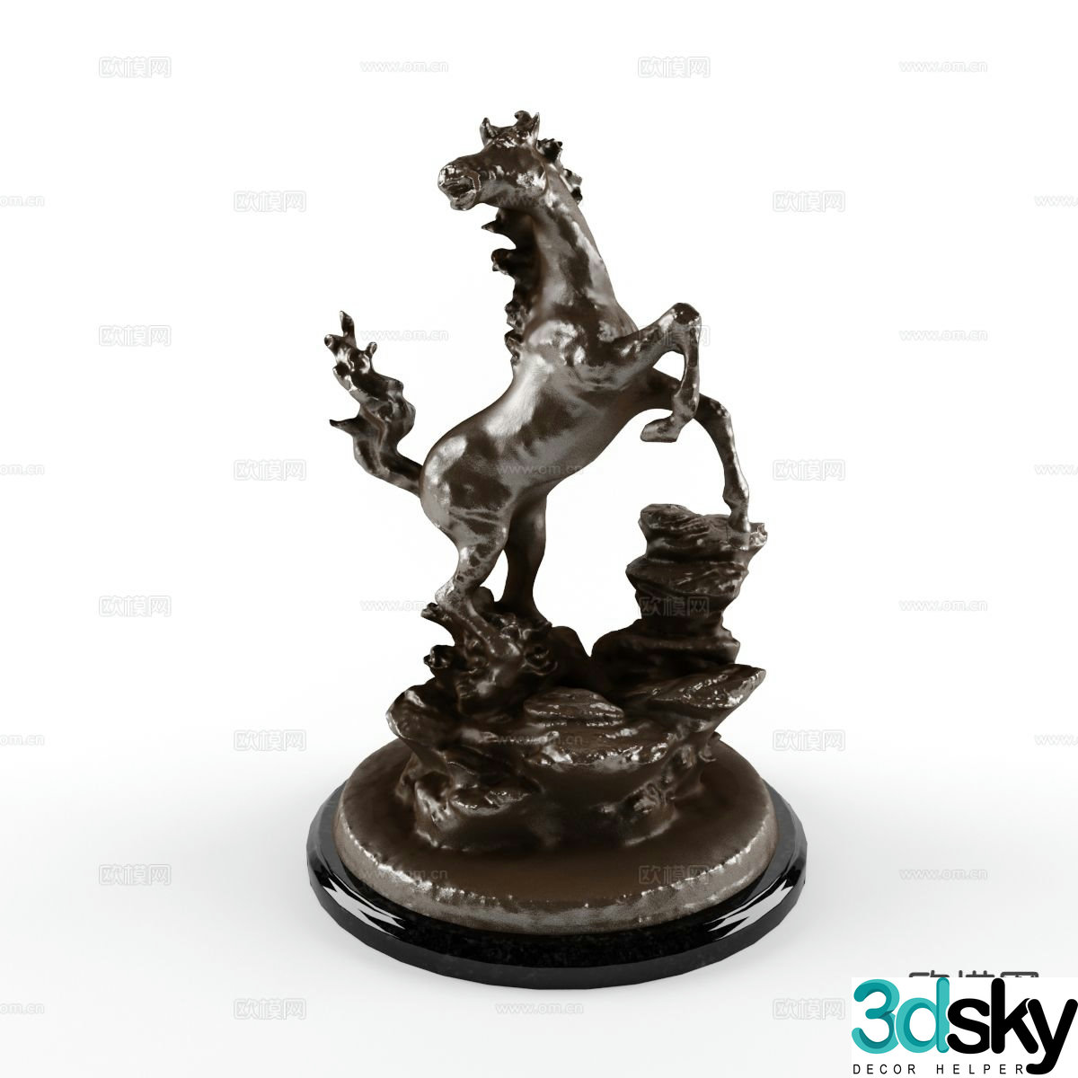 European horse sculpture horse ornaments 3D model