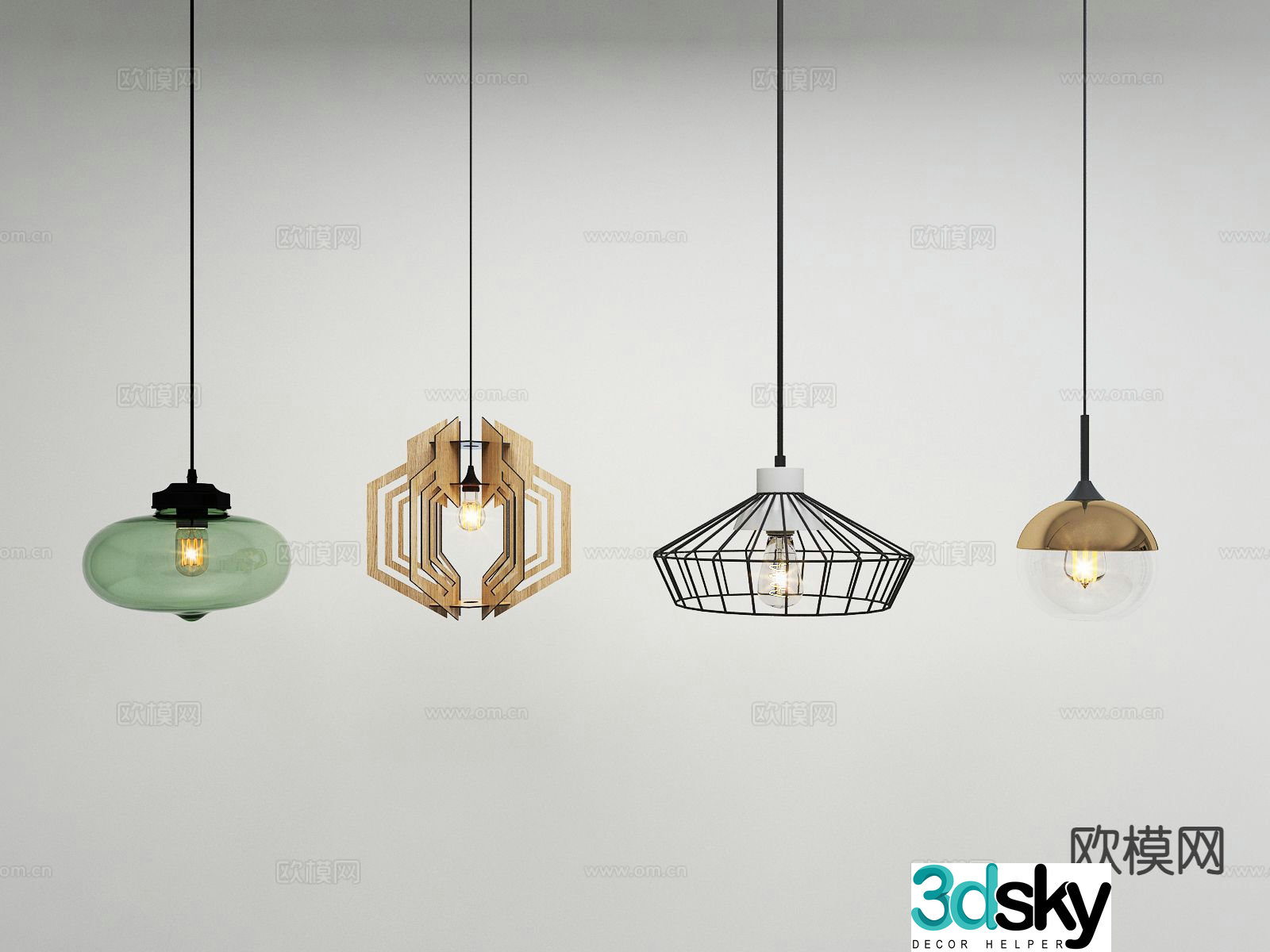 Modern fashionable chandelier dining room chandelier 3d model