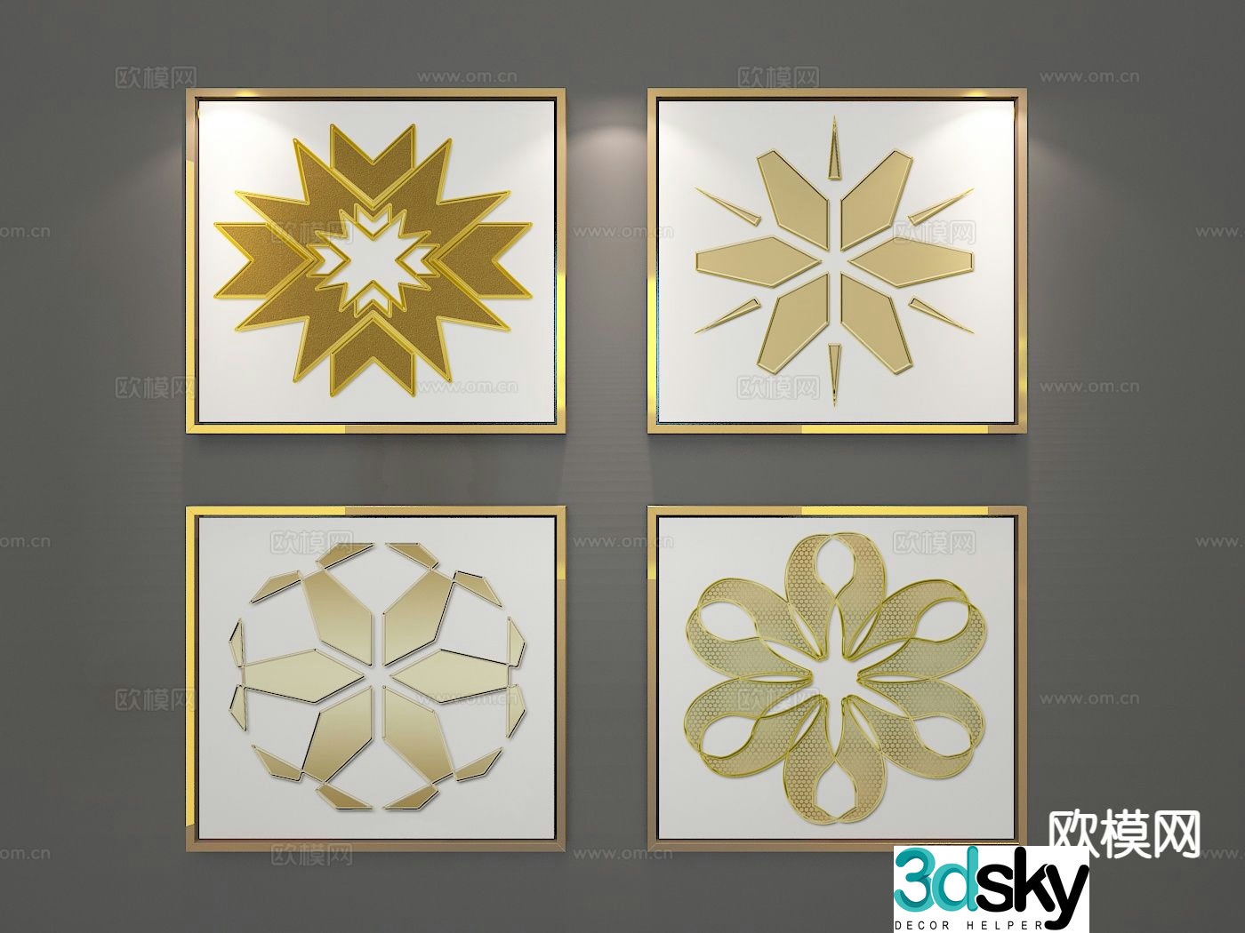 Decorative painting art painting hanging painting 3d model