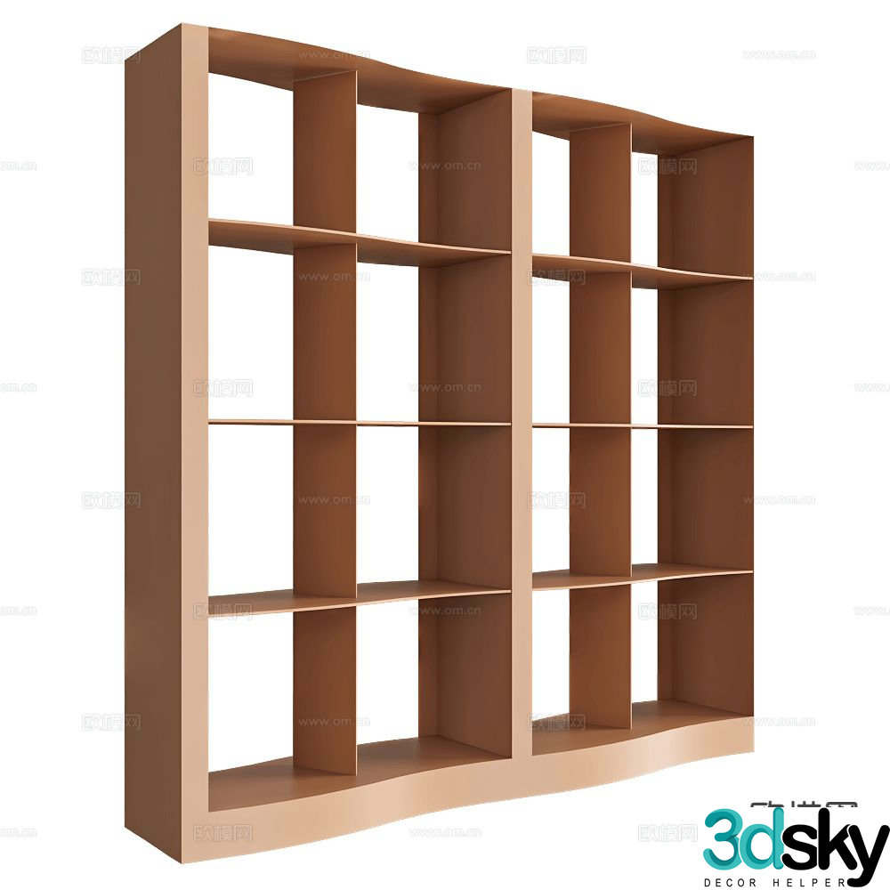 ELITE bookshelf decorative shelf 3d model