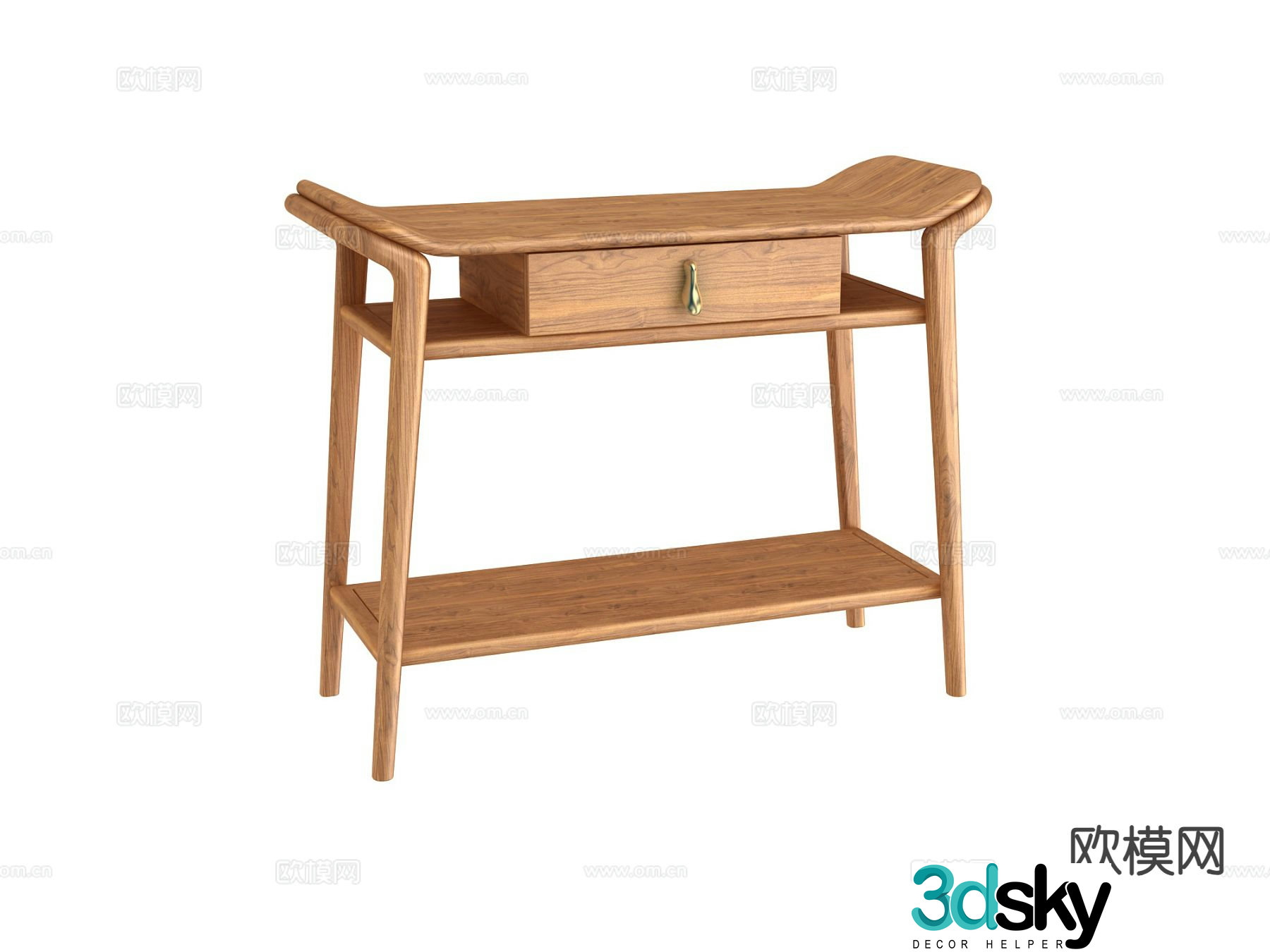 Log scenery table 3D model