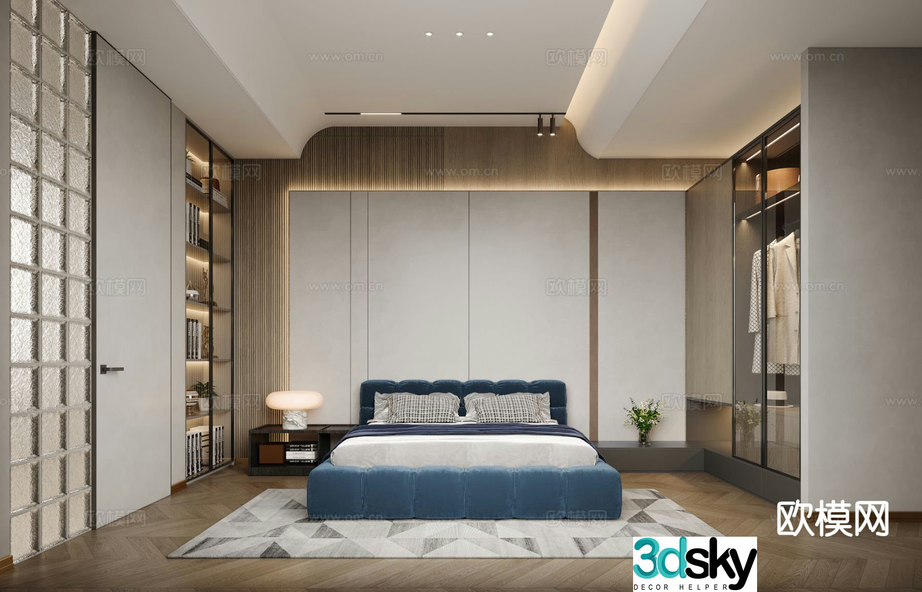 Italian style bedroom master bedroom 3d model