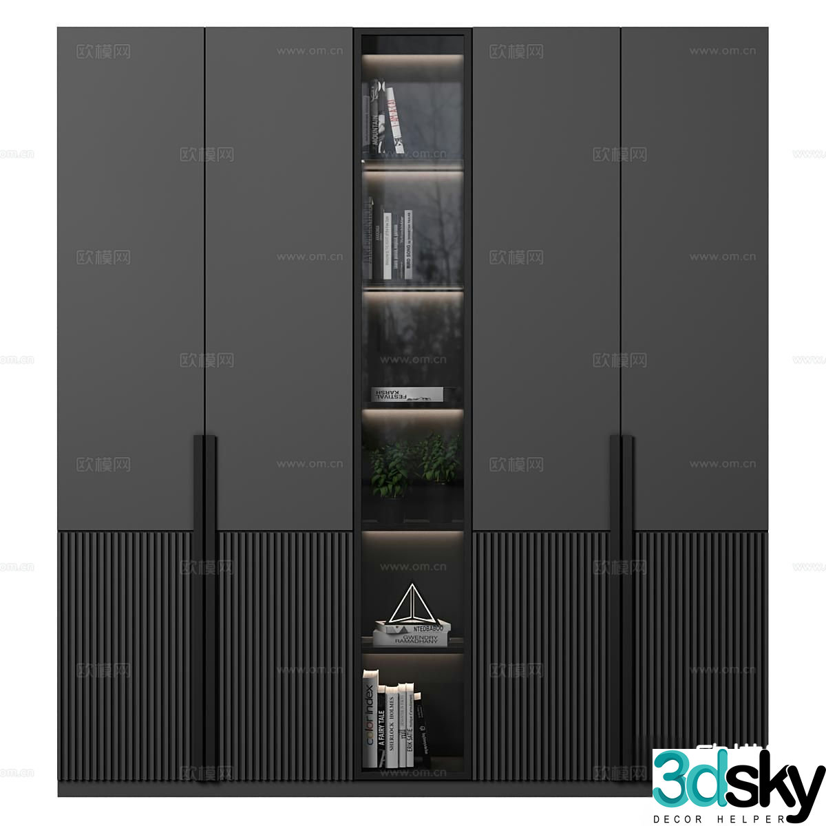 Italian simple wardrobe 3D model