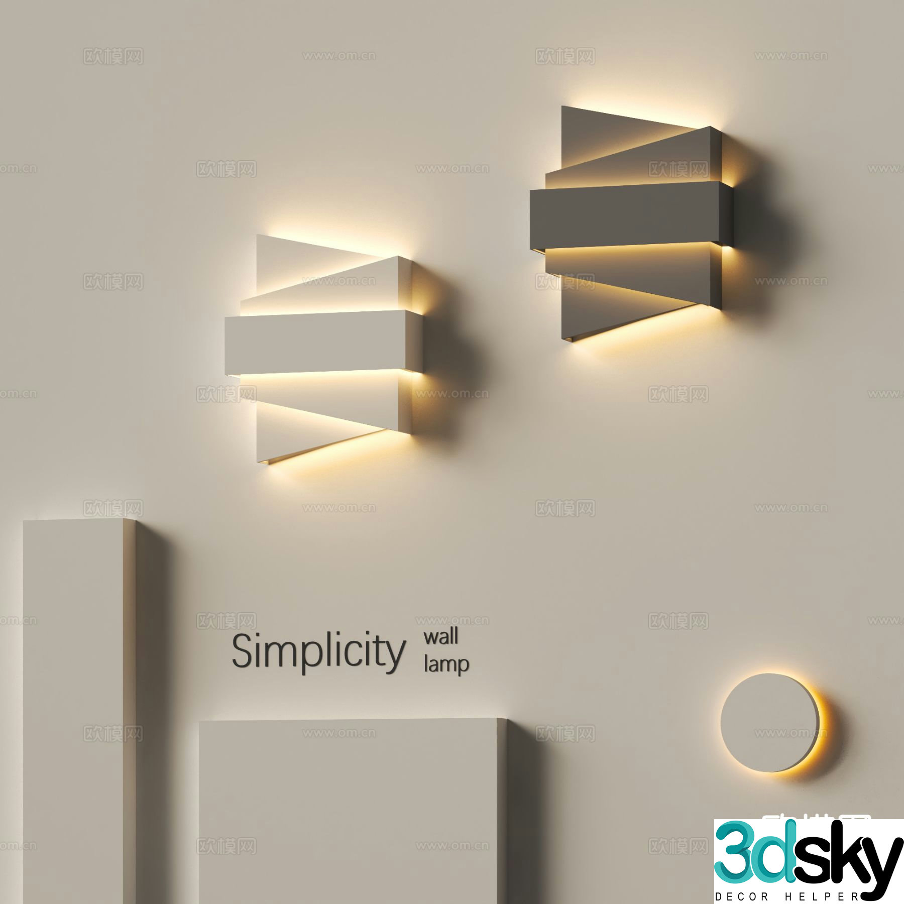 Modern creative wall lamp personalized wall lamp 3d model