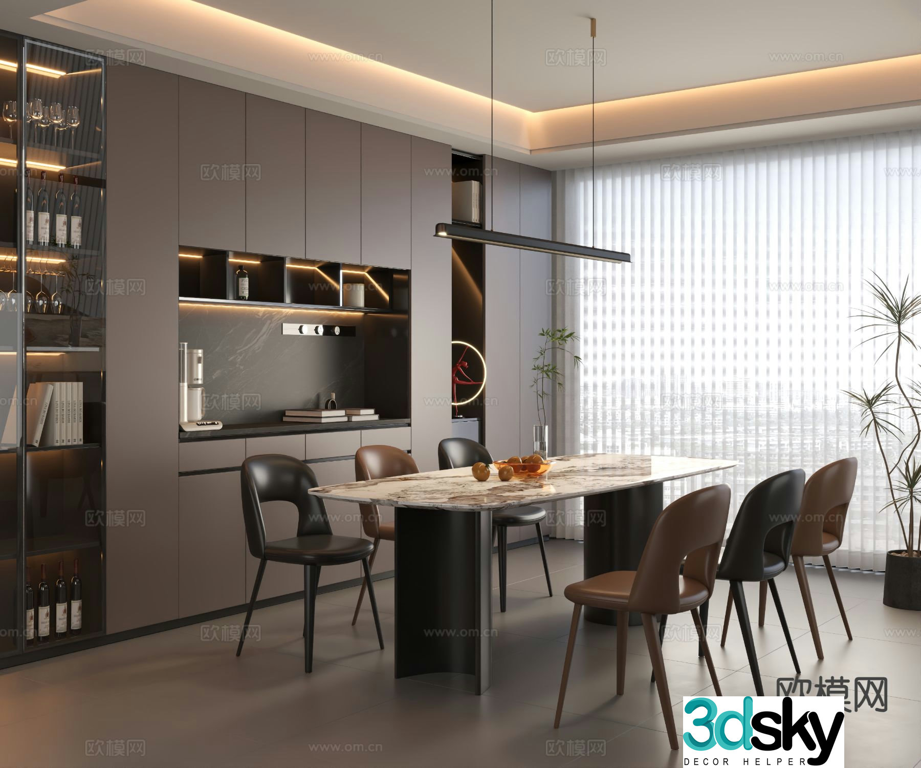 Italian restaurant 3d model
